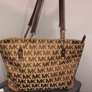 Michael Kors MK Printed Fabric Tote